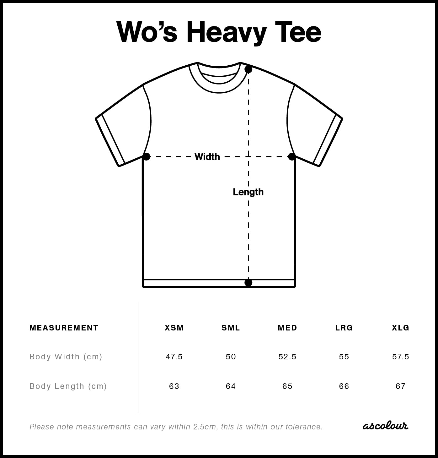 Wo's Heavy Tee - on request