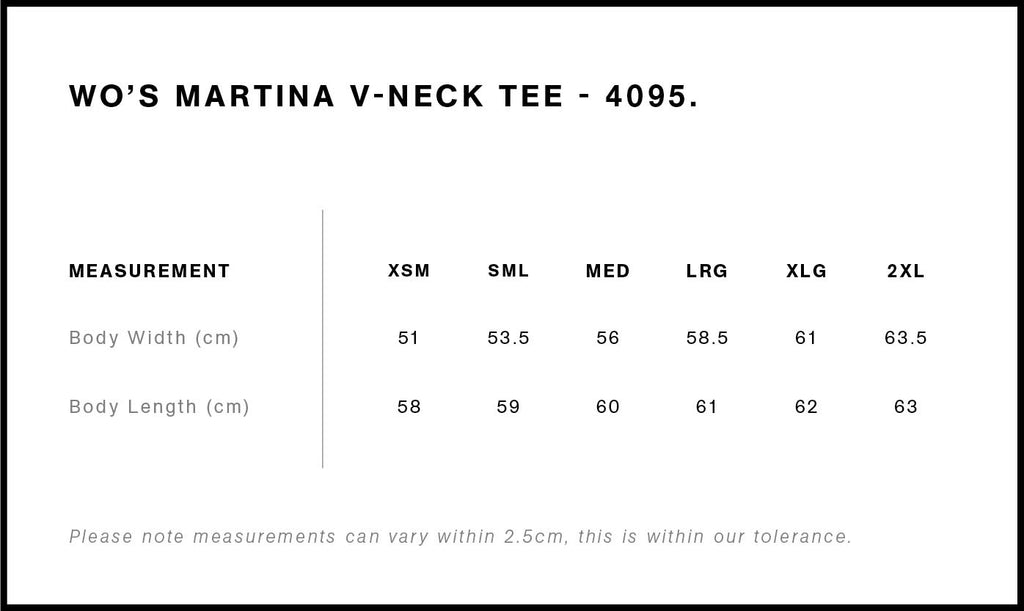 Wo's Martina V Neck Tee
