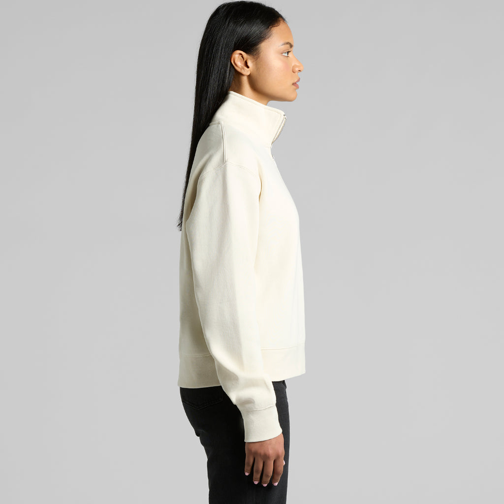 Wo's Stencil Half Zip Crew - on request