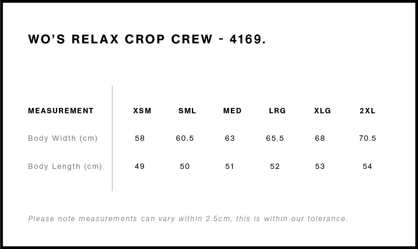 Wo's Relax Crop Crew - on request