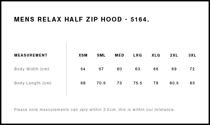 Relax Half Zip Hood - on request